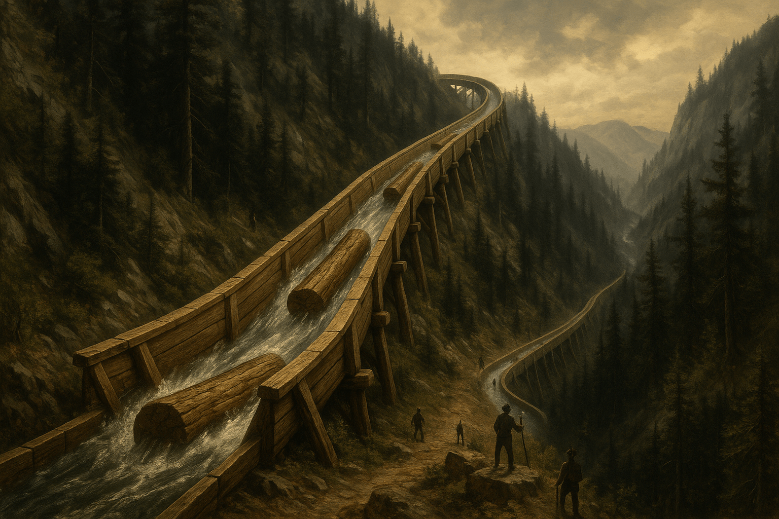 The Log Flumes of Old logging