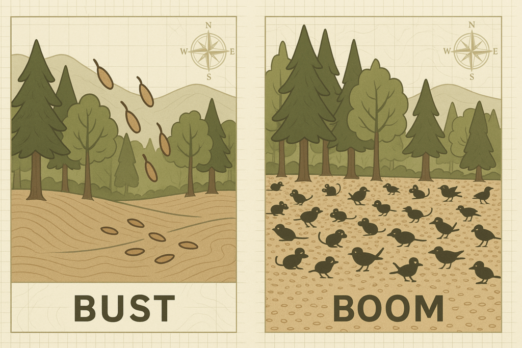 Mast Seeding: Nature’s Boom-and-Bust Map