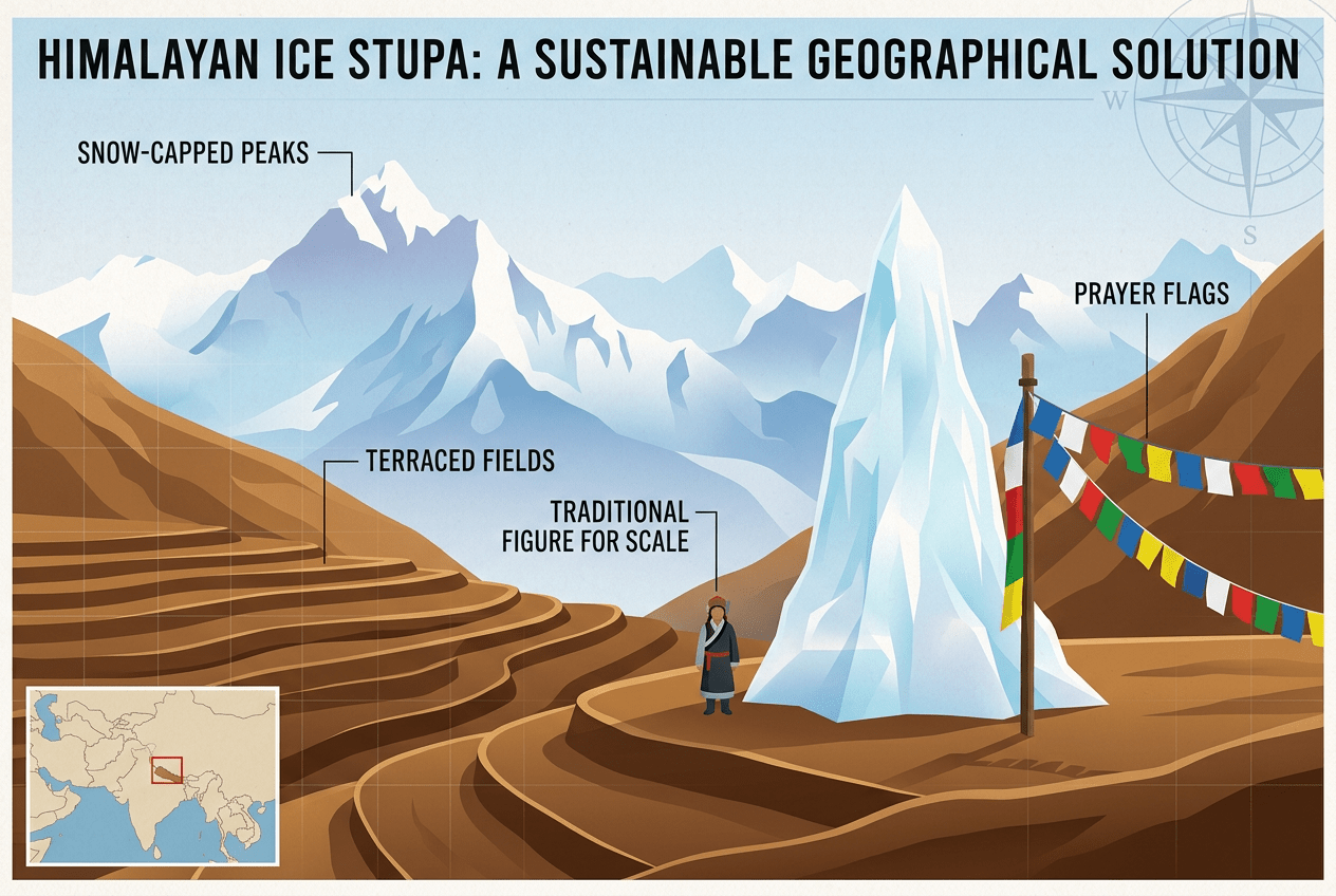 Ice Stupas: Ladakh’s Artificial Glaciers